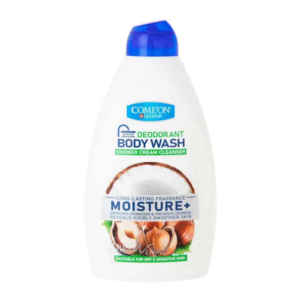 شامپو بدن کرمی کامان مدل Moisture+ مناسب پوستهای خشک و حساس