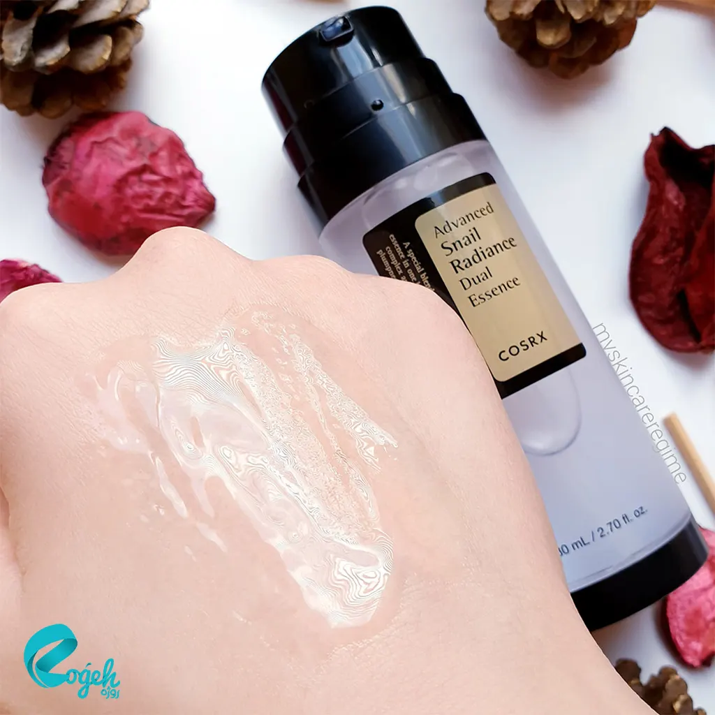 اسنس دوگانه حلزون کوزارکس COSRX Advanced Snail Radiance Dual Essence – آبرسانی و روشن‌کنندگی با ترکیب سه‌گانه موسین حلزون​