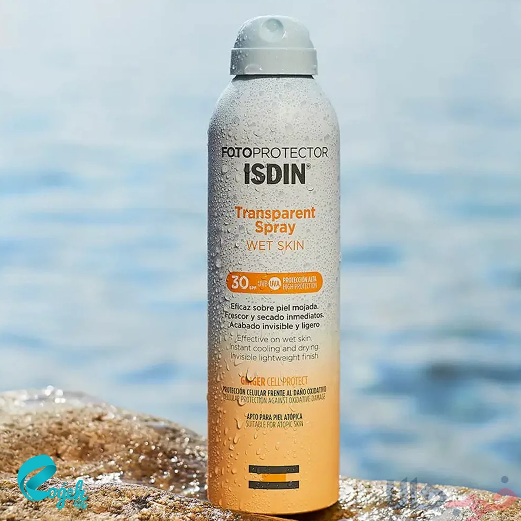 اسپری شفاف ضدآفتاب SPF 50 ایزدین 200 میل