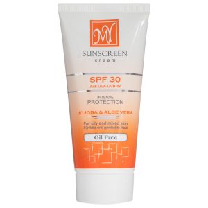 کرم ضد آفتاب فاقد چربی SPF 30 فاقد رنگ مای